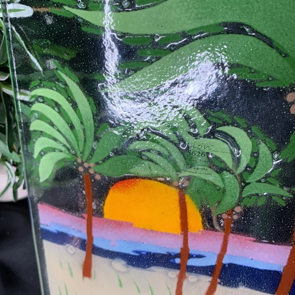 Wm McGrath Fusion Art Glass 56267 “Palm Trees” fused glass tray - Picture 12 of 15